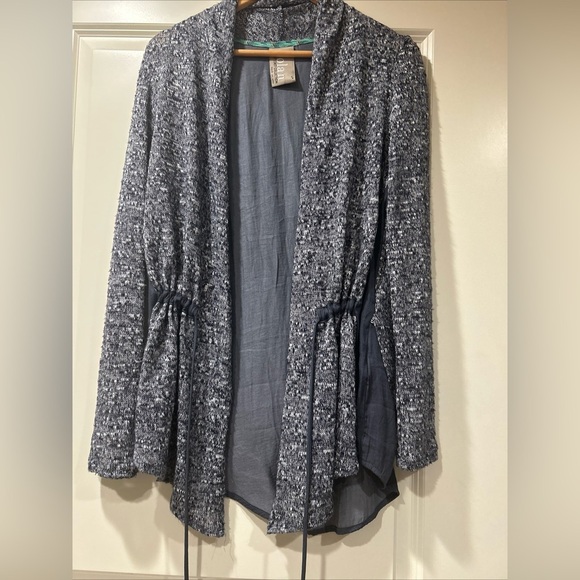 Anthropologie Dolan Layered Heathered Knit Anorak Cardigan SZ Small - Picture 6 of 10